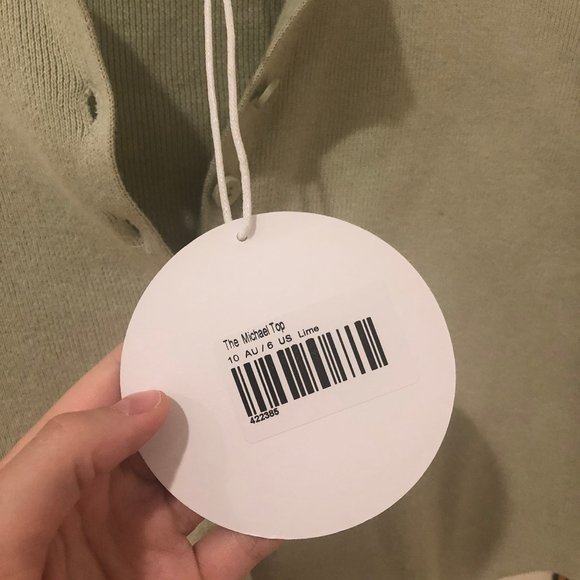 The Michael Top in Lime - Picture 8 of 8